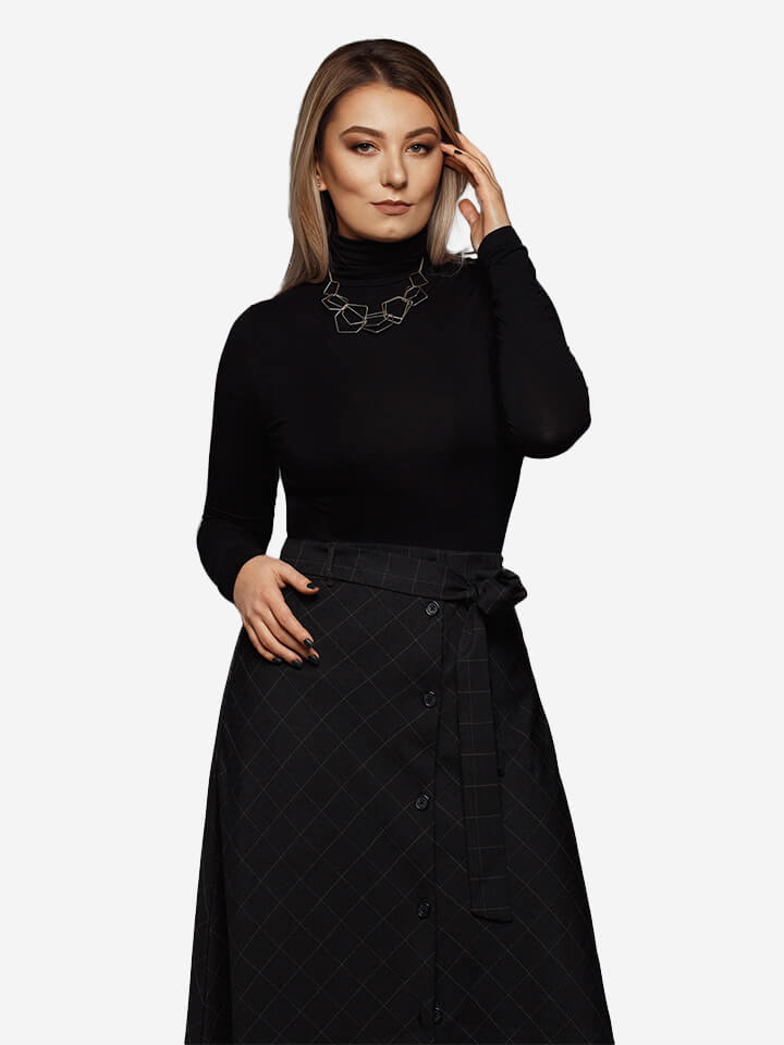 Benne long sleeve shirt black fashion designer template product img 14