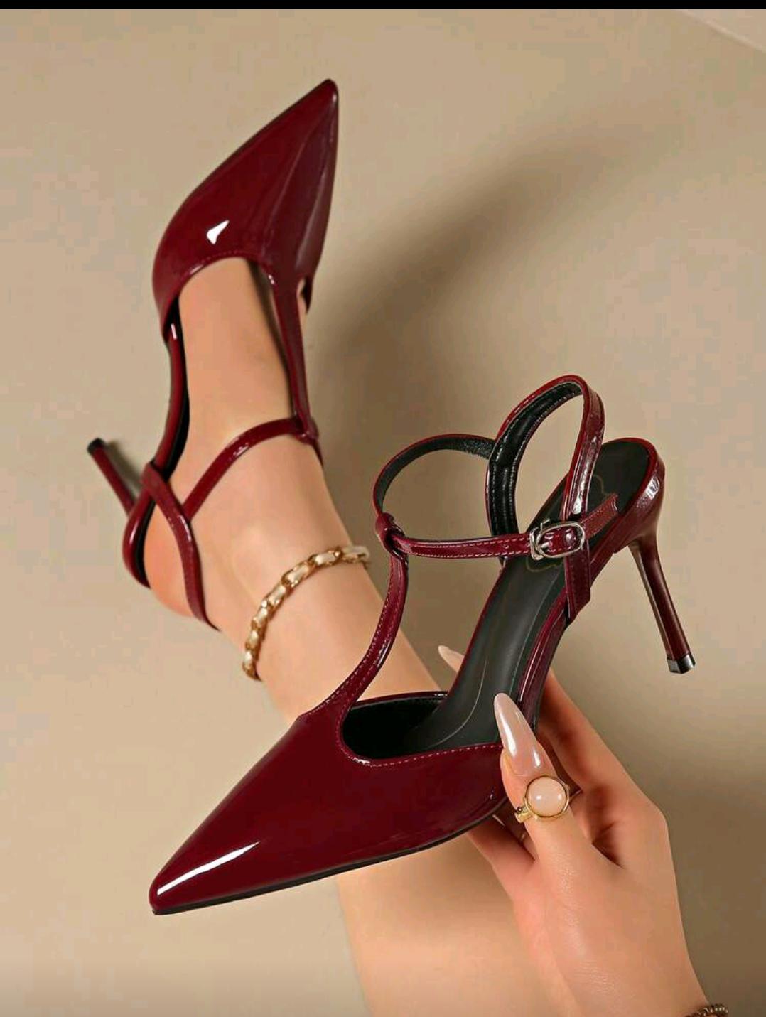 Sandales Femme à Talon Haut Style Français – Bout Pointu avec Bride Arrière Élégante pointure 39 – Image 2