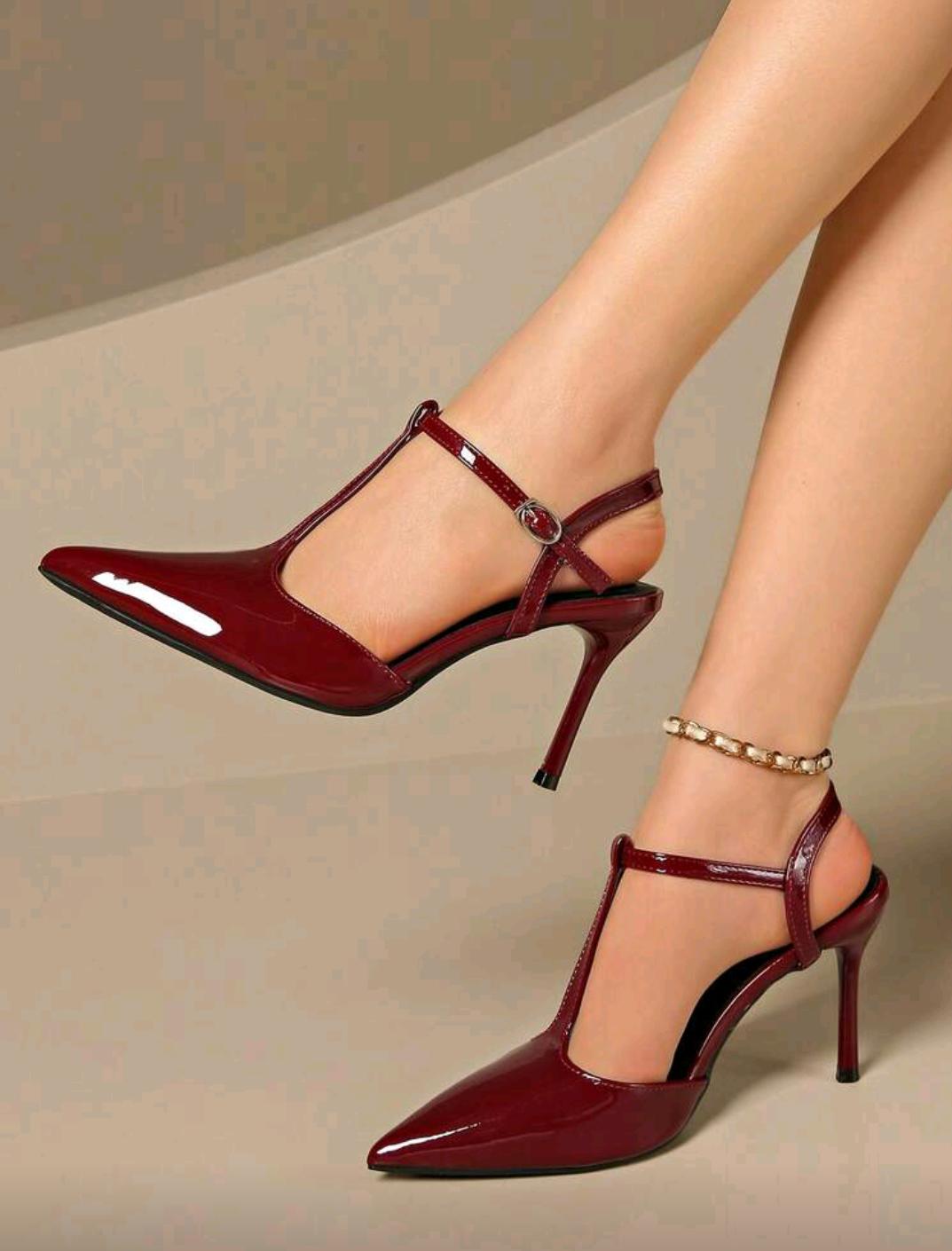 Sandales Femme à Talon Haut Style Français – Bout Pointu avec Bride Arrière Élégante pointure 39 – Image 3