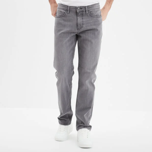 jeans homme regular fit 5 poches – denim gris