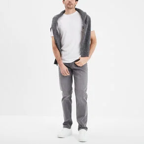 jeans homme regular fit 5 poches – denim gris